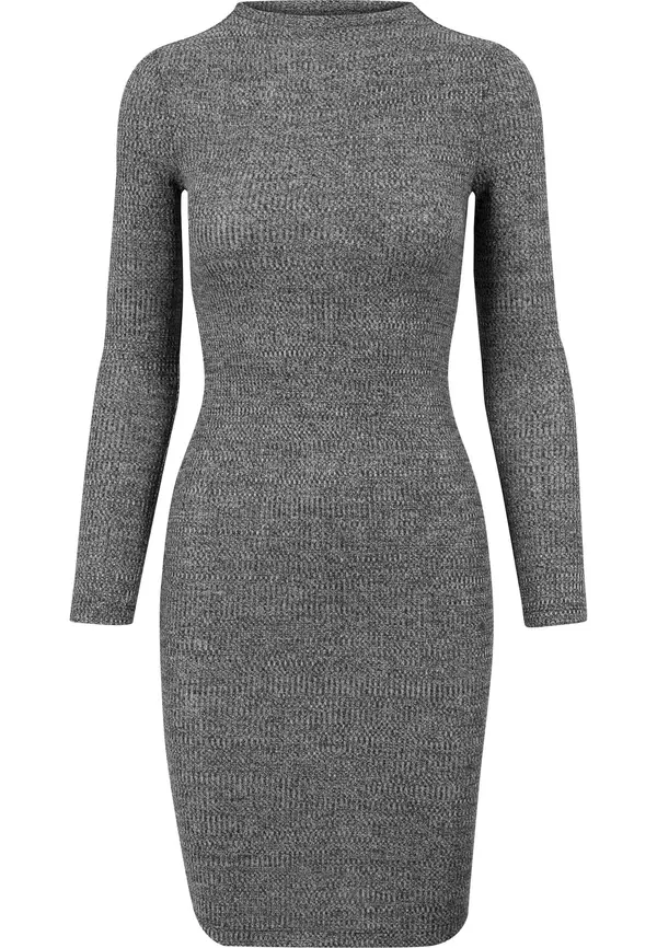 Urban Classics Urban Classics Haljina ' Ladies Rib Dress '  antracit siva / tamo siva