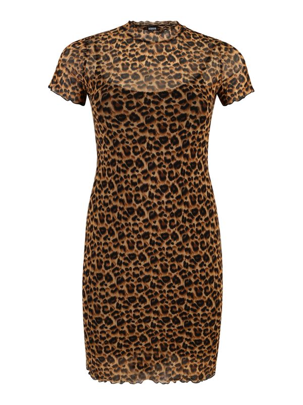 Urban Classics Urban Classics Haljina  smeđa / svijetlosmeđa / crna