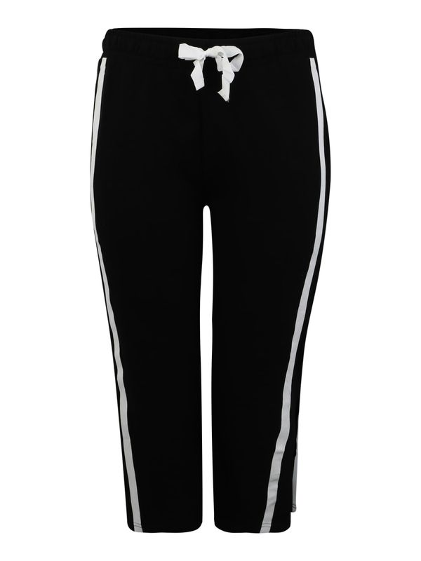 Urban Classics Urban Classics Hlače  crna / bijela