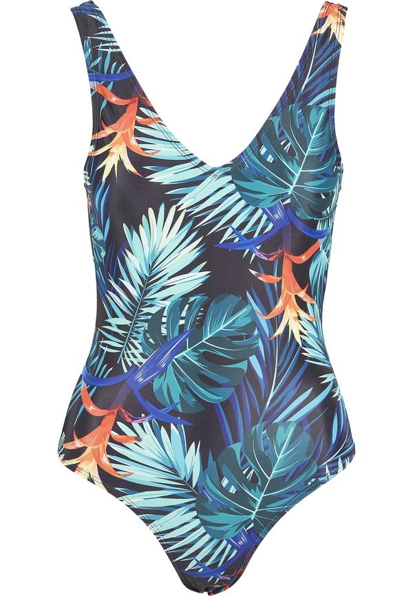 Urban Classics Urban Classics Jednodijelni kupaći kostim  noćno plava / zelena / miks boja / narančasta