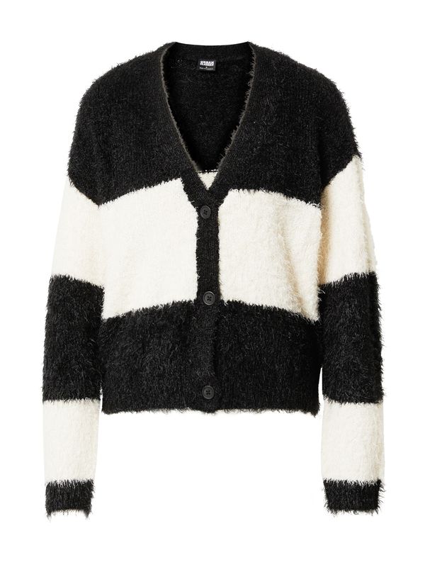 Urban Classics Urban Classics Kardigan  crna / vuneno bijela