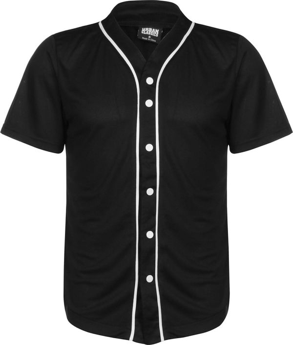 Urban Classics Urban Classics Košulja 'Baseball'  crna / bijela