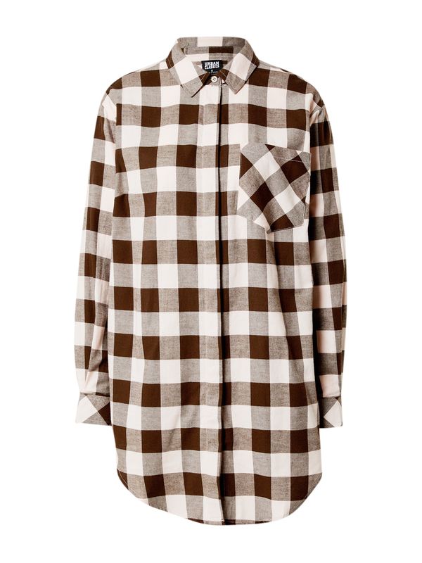 Urban Classics Urban Classics Košulja haljina  bež / smeđa / rosé