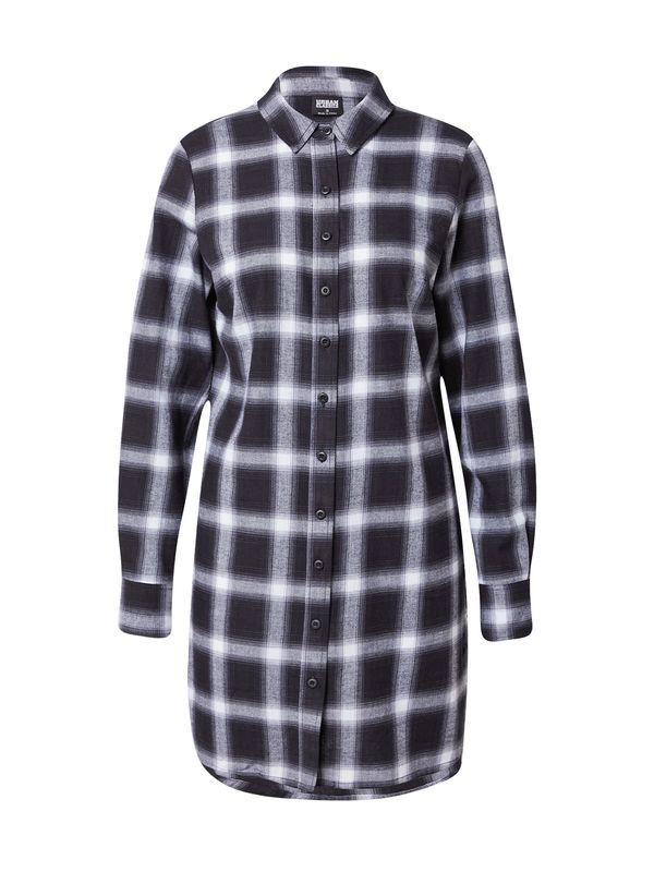 Urban Classics Urban Classics Košulja haljina  crna / bijela