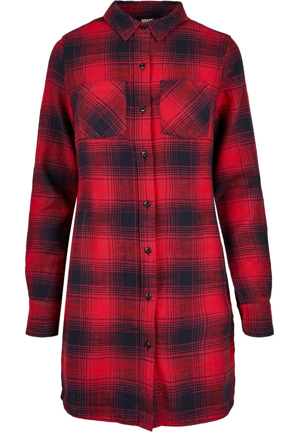 Urban Classics Urban Classics Košulja haljina  morsko plava / crvena