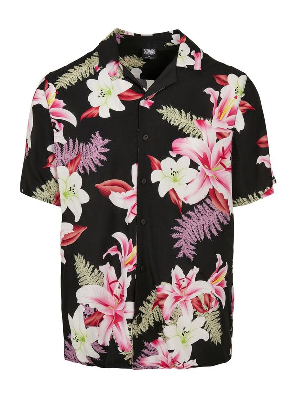 Urban Classics Urban Classics Košulja  pastelno zelena / ružičasta / svijetloroza / crna / bijela