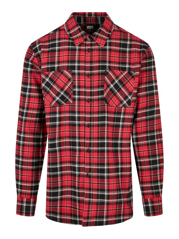 Urban Classics Urban Classics Košulja 'Roots'  crvena / crna / bijela