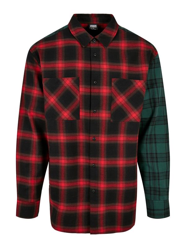 Urban Classics Urban Classics Košulja  zelena / crvena / crna