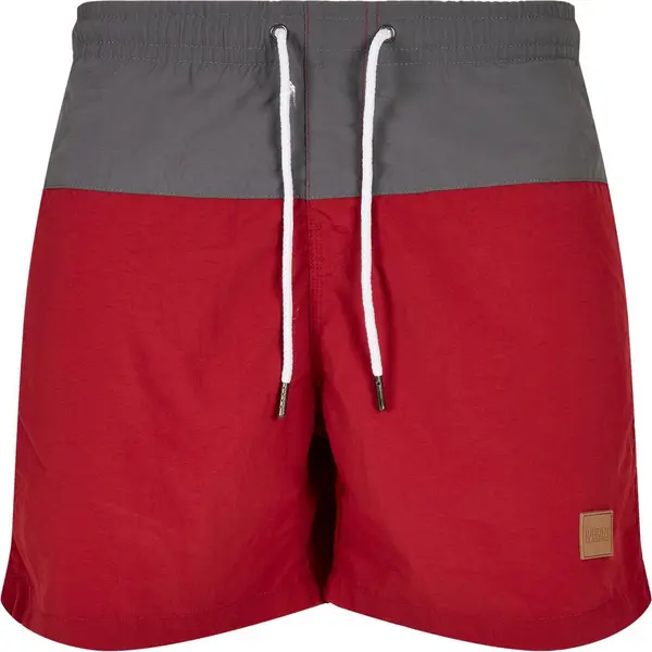 Urban Classics Urban Classics Kupaće hlače  kameno siva / vatreno crvena