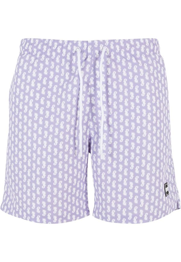 Urban Classics Urban Classics Kupaće hlače  lavanda / crna / bijela