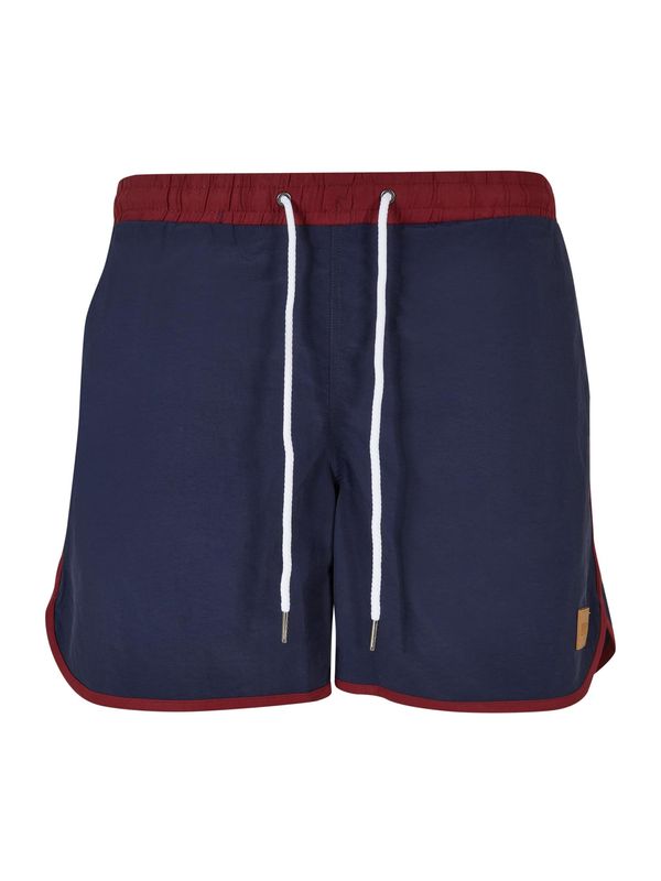 Urban Classics Urban Classics Kupaće hlače 'Retro'  mornarsko plava / burgund / bijela