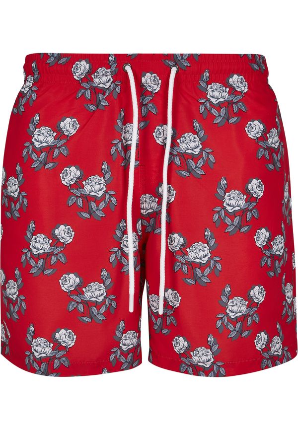 Urban Classics Urban Classics Kupaće hlače  siva / svijetlosiva / crvena / bijela