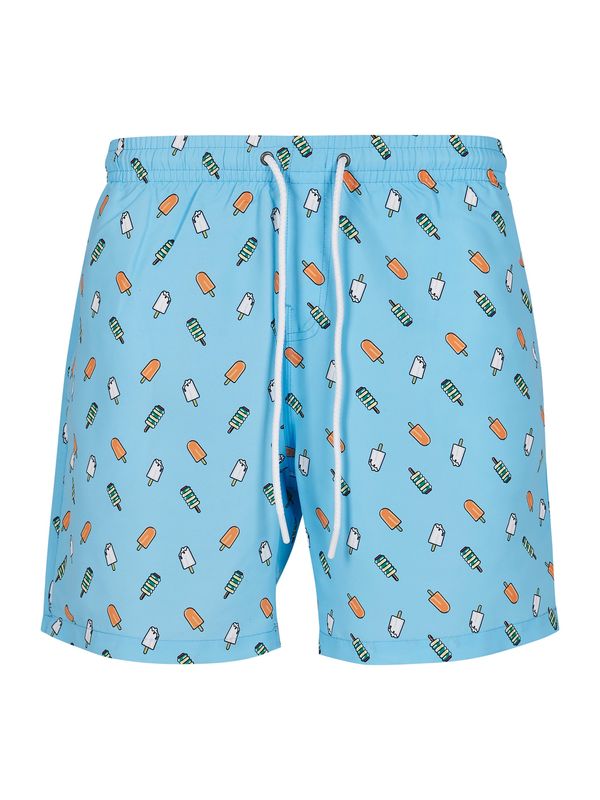 Urban Classics Urban Classics Kupaće hlače  svijetloplava / žuta / bijela