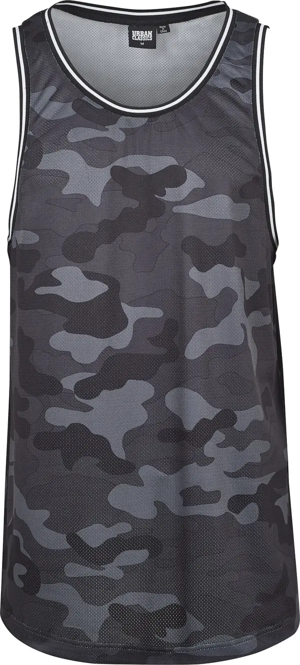 Urban Classics Urban Classics Majica 'Camo Mesh'  siva / tamo siva / crna