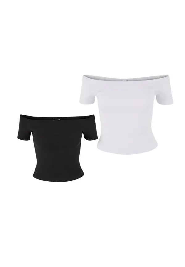 Urban Classics Urban Classics Majica  crna / bijela