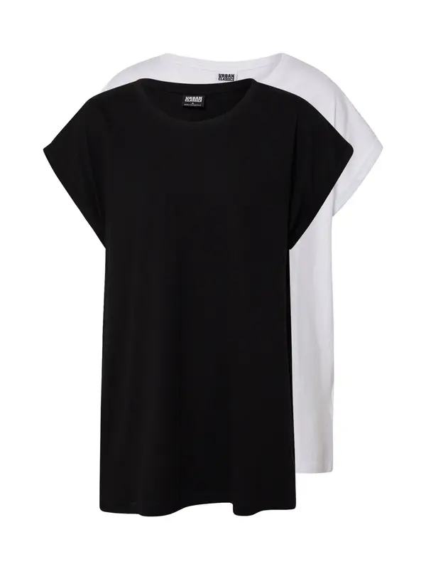 Urban Classics Urban Classics Majica  crna / bijela