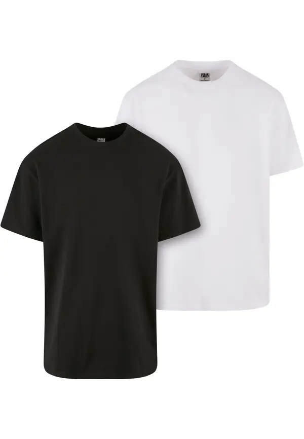 Urban Classics Urban Classics Majica  crna / bijela