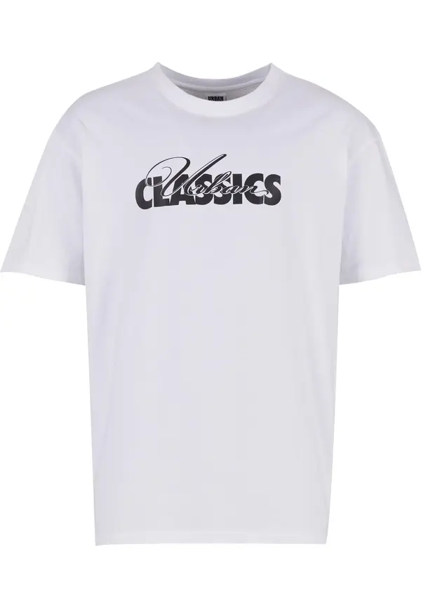 Urban Classics Urban Classics Majica 'Cursive Bold'  crna / bijela