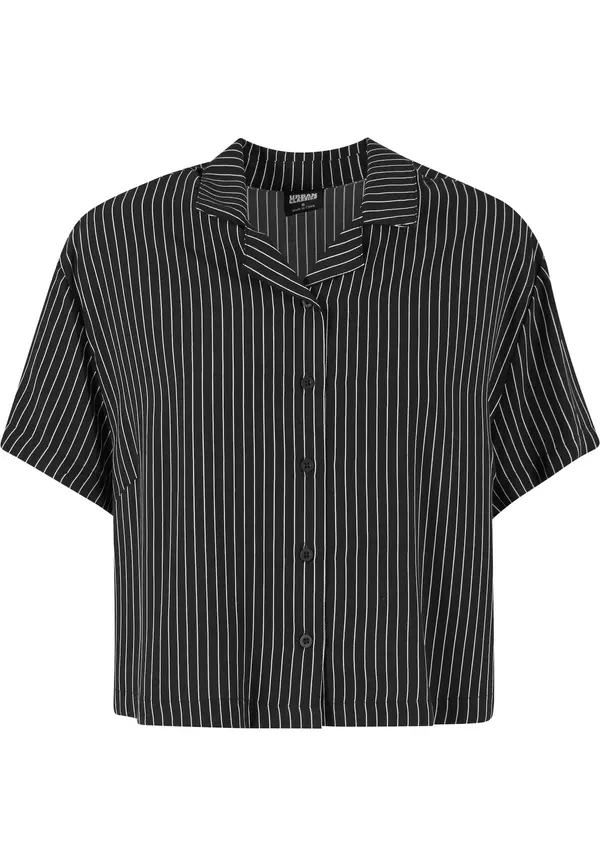 Urban Classics Urban Classics Majica ' Ladies Resort Shirt '  crna