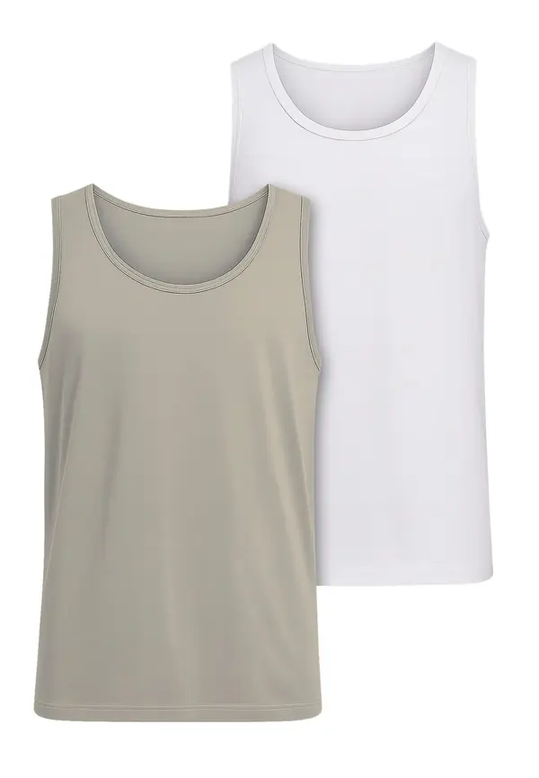 Urban Classics Urban Classics Majica  maslinasta / bijela