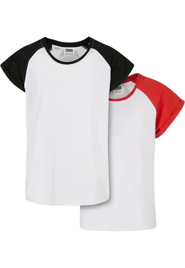 Urban Classics Urban Classics Majica  noćno plava / crvena / bijela