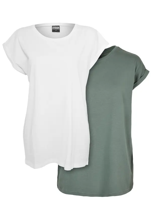 Urban Classics Urban Classics Majica  pastelno zelena / bijela