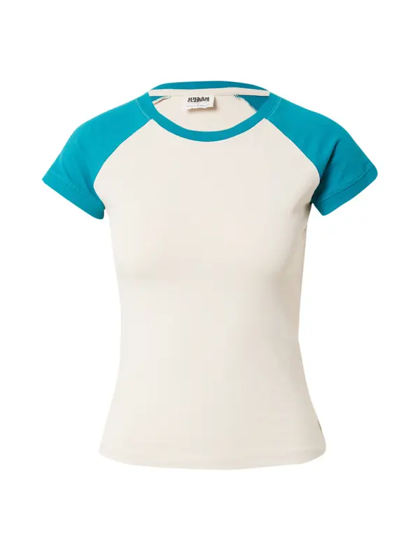Urban Classics Urban Classics Majica  petrol / bijela