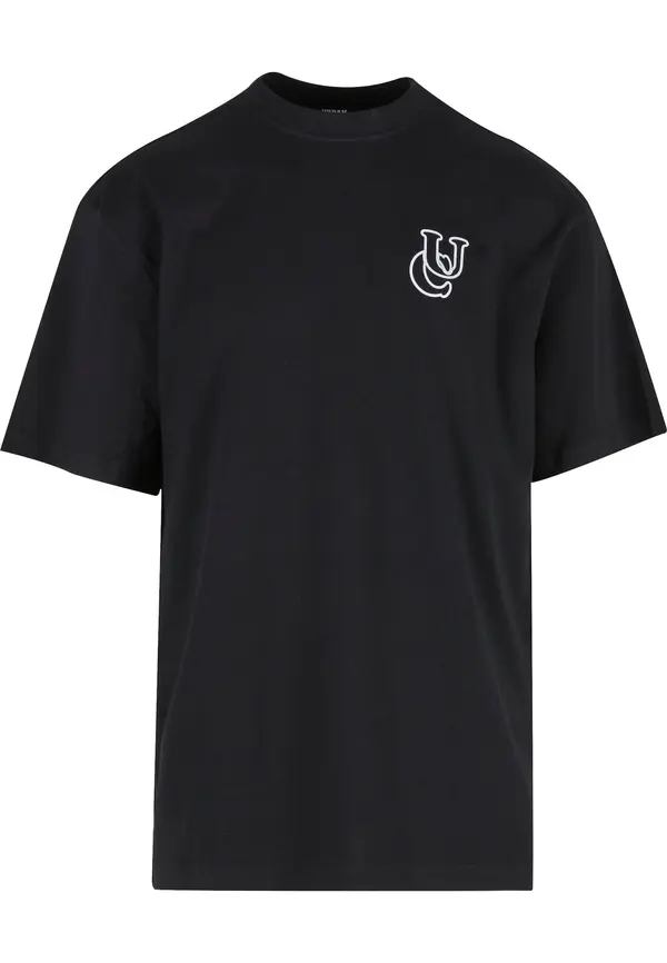 Urban Classics Urban Classics Majica 'Shiny'  svijetlosiva / crna