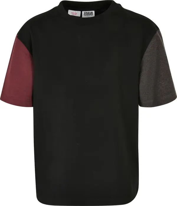 Urban Classics Urban Classics Majica  siva / bordo / crna