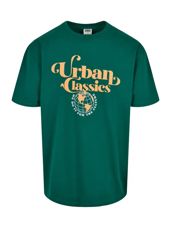 Urban Classics Urban Classics Majica  svijetložuta / smaragdno zelena / bijela