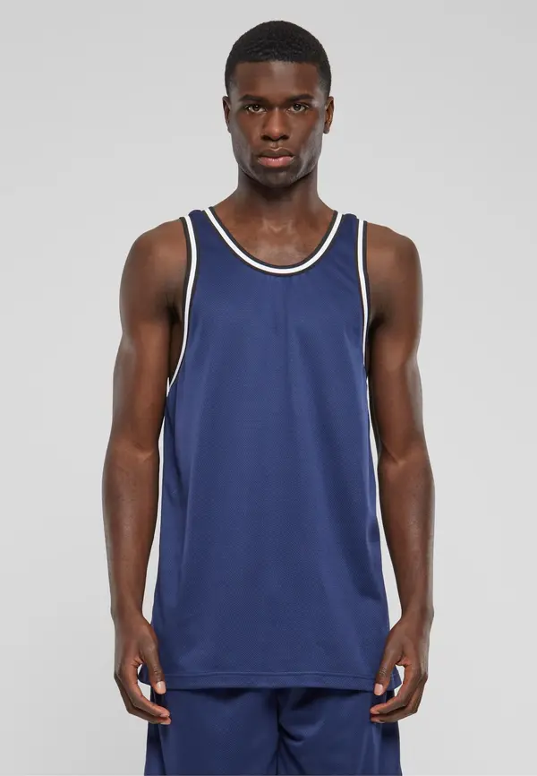 Urban Classics Urban Classics Majica  tamno plava / bijela