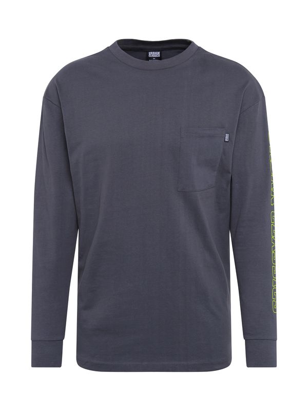 Urban Classics Urban Classics Majica  tamo siva / limeta