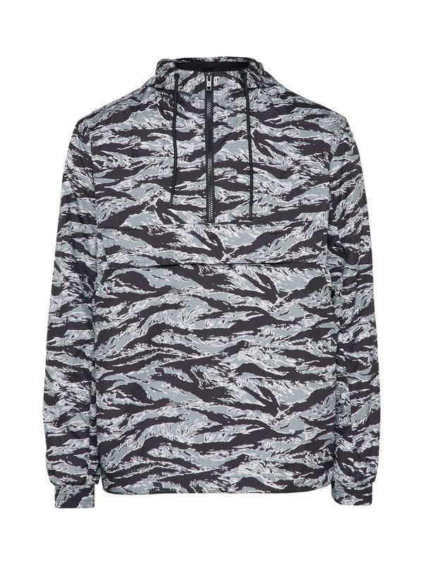 Urban Classics Urban Classics Prijelazna jakna  antracit siva / svijetlosiva / bijela