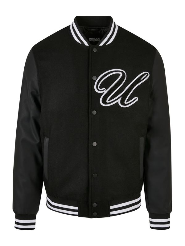 Urban Classics Urban Classics Prijelazna jakna 'Big U'  crna / bijela