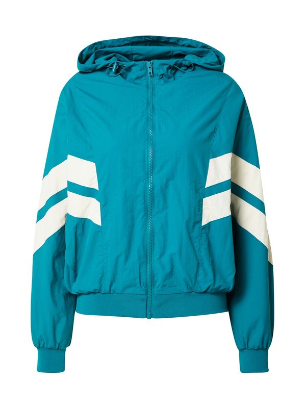 Urban Classics Urban Classics Prijelazna jakna 'Crinkle Batwing'  cijan plava / bijela