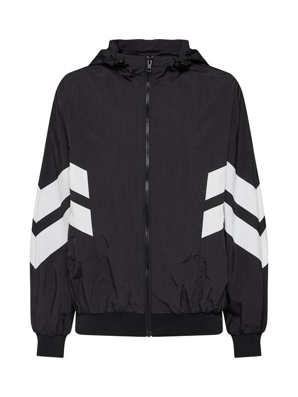 Urban Classics Urban Classics Prijelazna jakna 'Crinkle Batwing'  crna / bijela