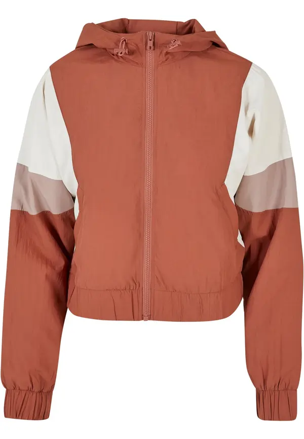 Urban Classics Urban Classics Prijelazna jakna  hrđavo crvena / pastelno crvena / bijela