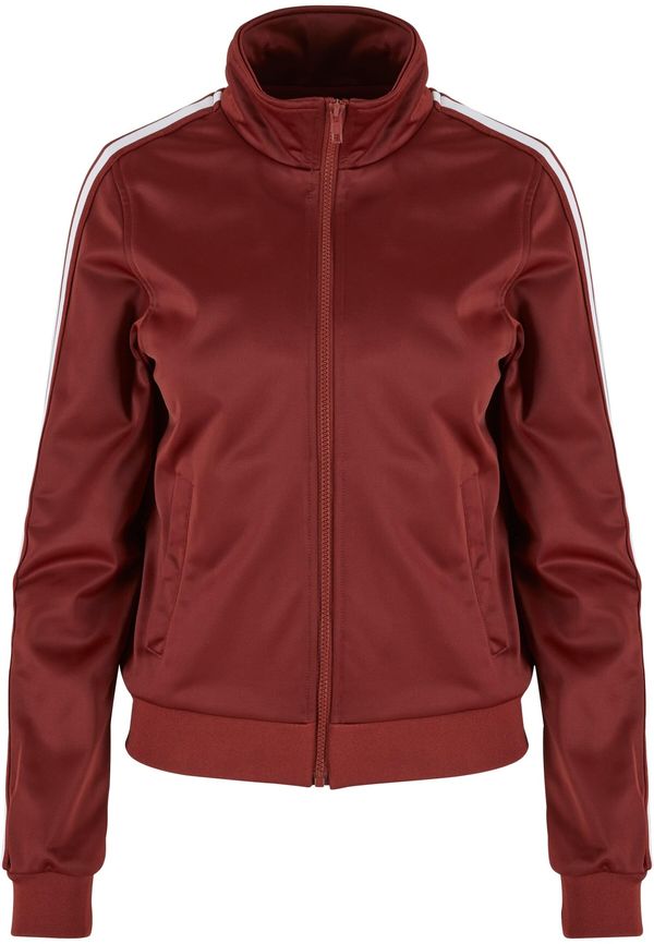Urban Classics Urban Classics Prijelazna jakna 'Retro Track '  hrđavo crvena / bijela
