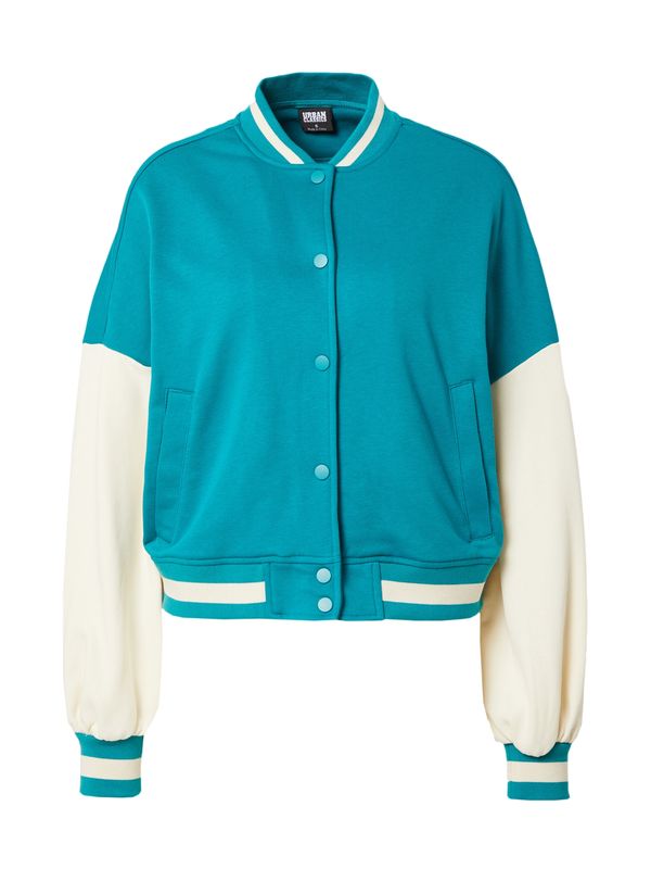 Urban Classics Urban Classics Prijelazna jakna  smaragdno zelena / bijela