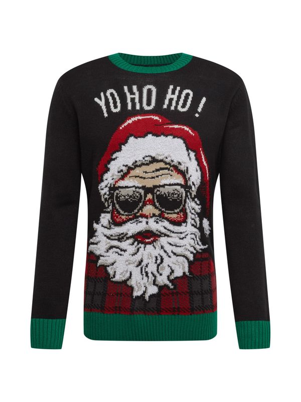 Urban Classics Urban Classics Pulover 'HoHoHo'  bež / zelena / crvena / crna / bijela