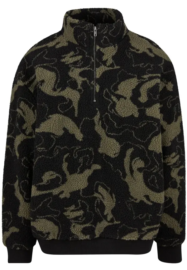 Urban Classics Urban Classics Pulover  kaki / crna
