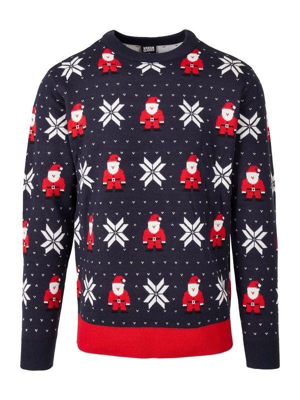 Urban Classics Urban Classics Pulover  tamno plava / crvena / bijela