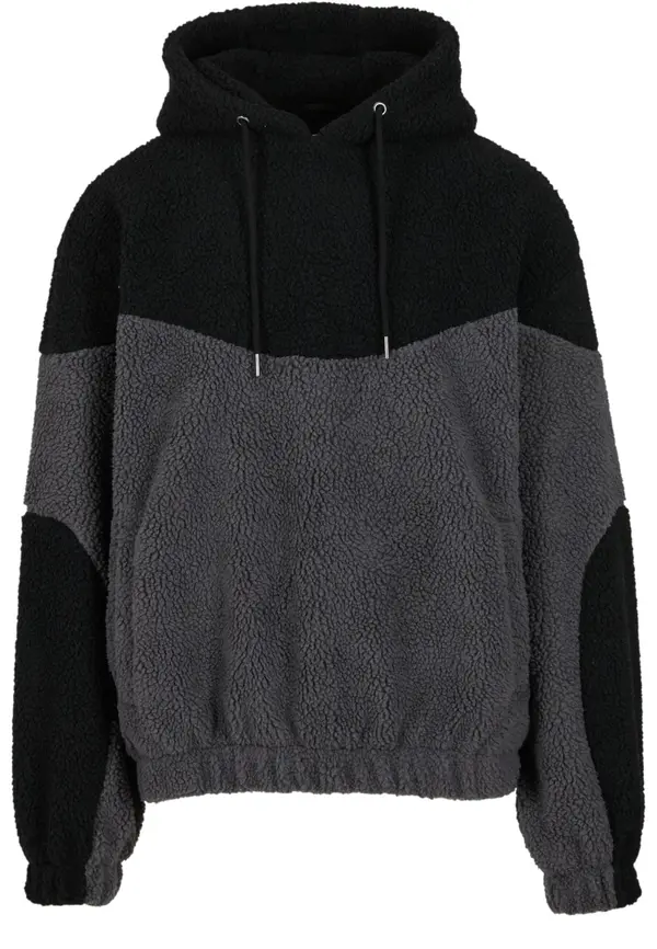 Urban Classics Urban Classics Pulover 'Weavy'  tamo siva / crna