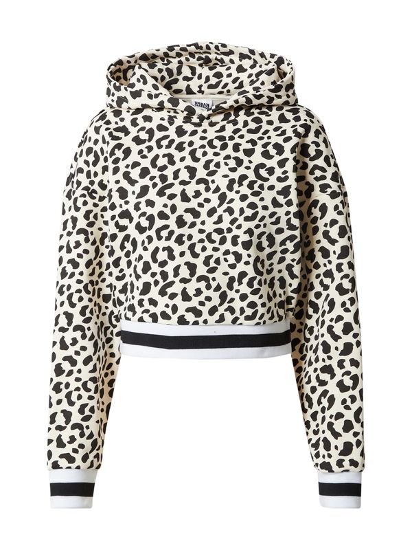 Urban Classics Urban Classics Sweater majica  bež / tamno smeđa / bijela