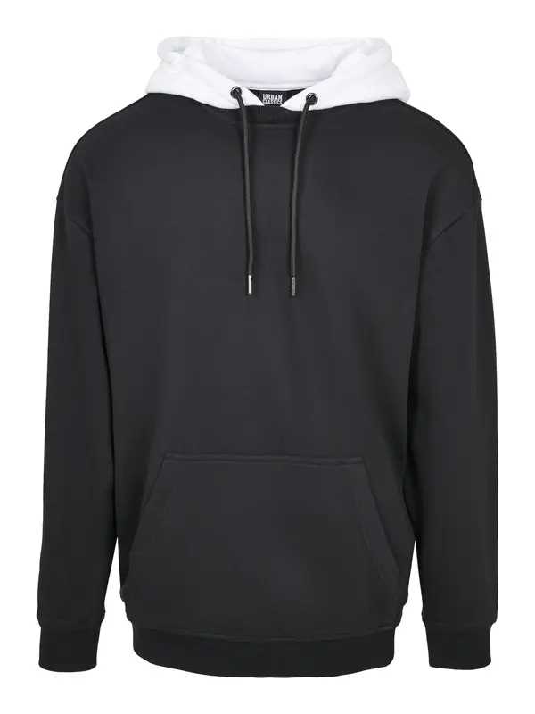 Urban Classics Urban Classics Sweater majica  crna / bijela