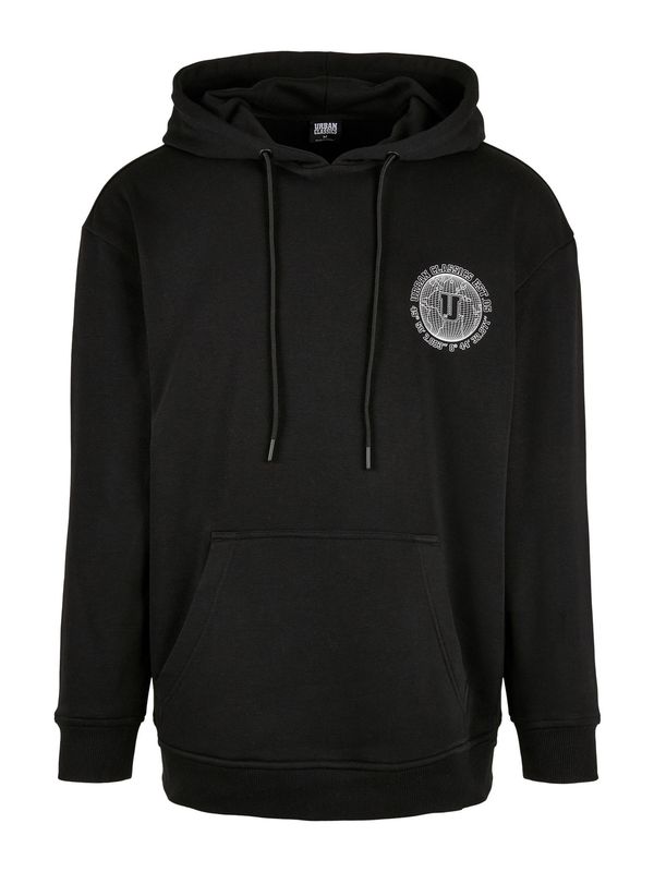 Urban Classics Urban Classics Sweater majica 'Globetrotter'  crna / bijela