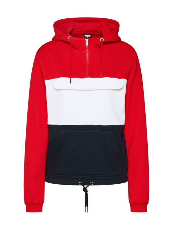 Urban Classics Urban Classics Sweater majica  mornarsko plava / crvena / bijela