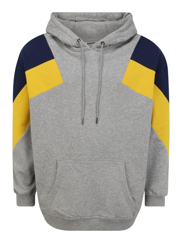 Urban Classics Urban Classics Sweater majica  noćno plava / žuta / siva