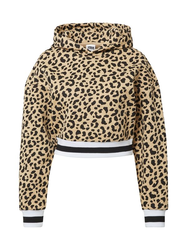 Urban Classics Urban Classics Sweater majica  pijesak / tamno smeđa / bijela