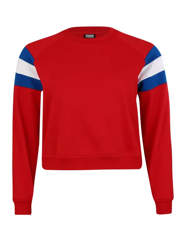 Urban Classics Urban Classics Sweater majica  plava / crvena / bijela